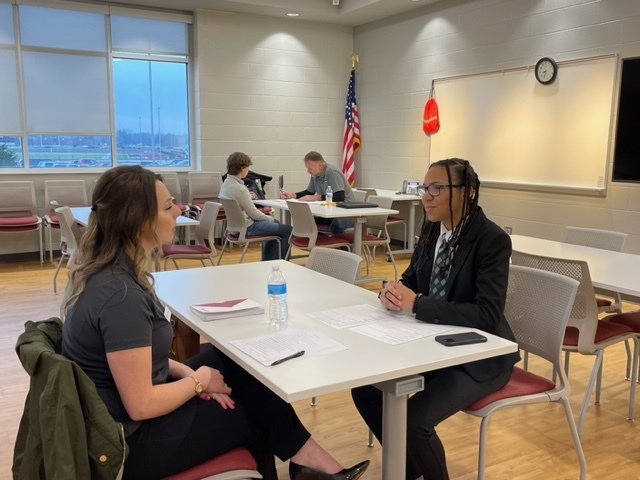 Student interviews with community member. 