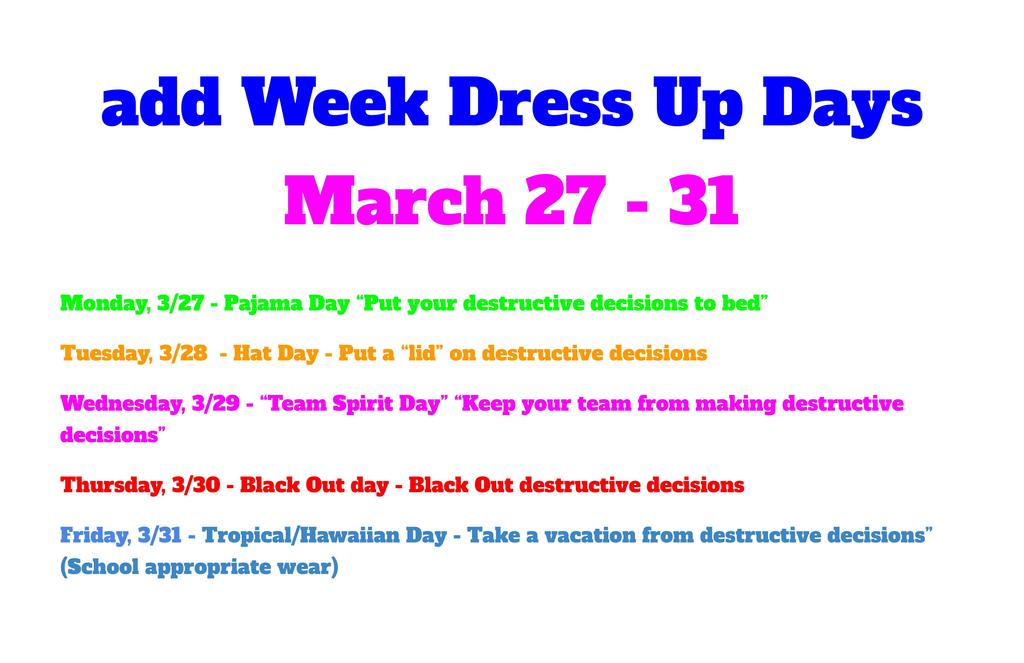 add week dress up days