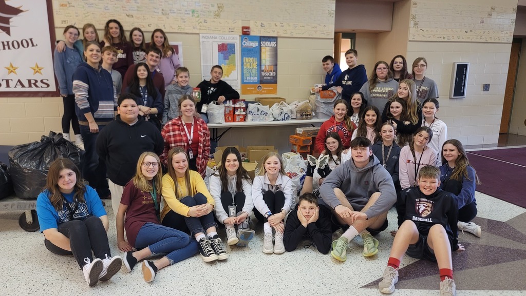 student council members with mrs. stetzel from the center