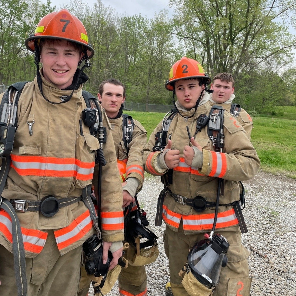 Fire students at Live Burn Day. 